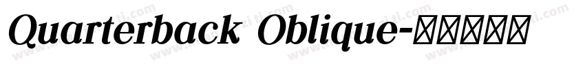 Quarterback Oblique字体转换